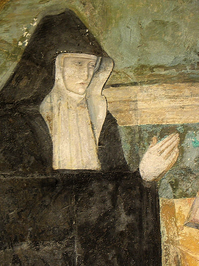Louise de Bourbon - Peinture murale de la salle capitulaire de l'abbaye de Fontevraud
